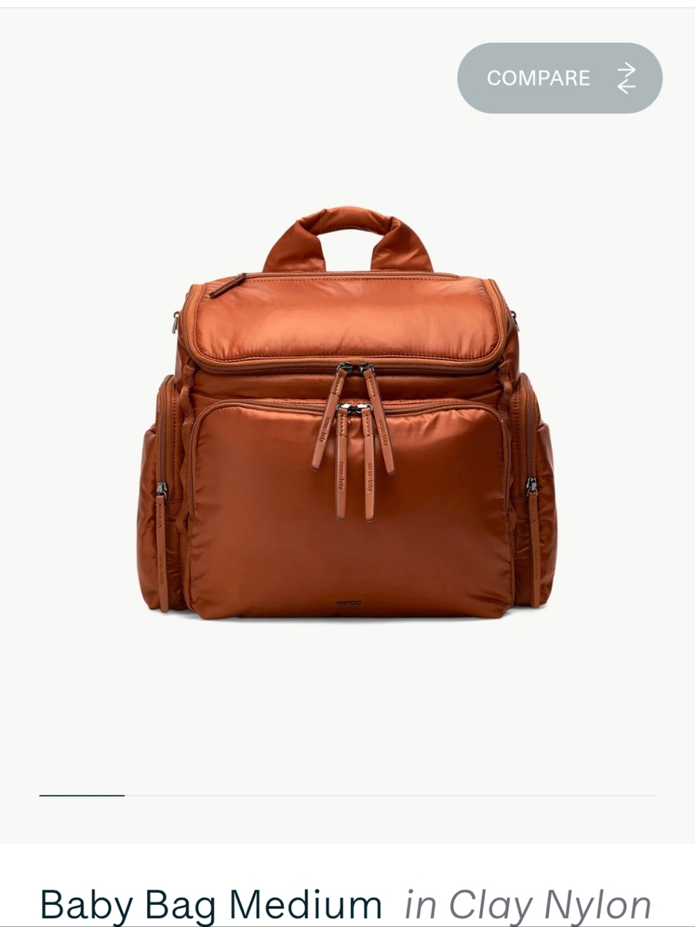 Caraa Baby Bag Medium Clay Nylon